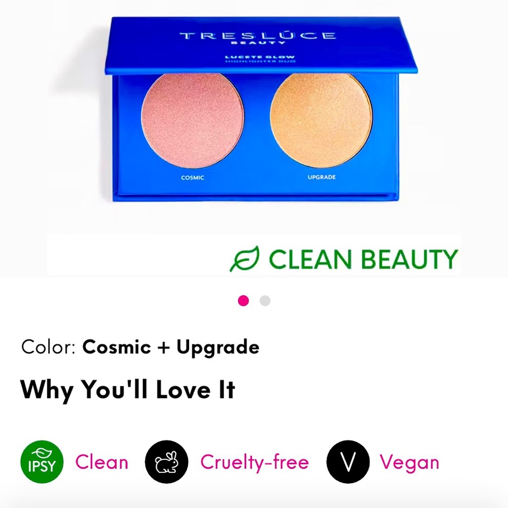 🔥 NWT NEW Tresluce Beauty Lúcete Glow highlighter duo vegan clean Sephora Ulta